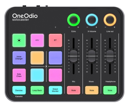 Interfejsy audio OneOdio Mikser Audio i Karta dźwiękowa Solocaster
